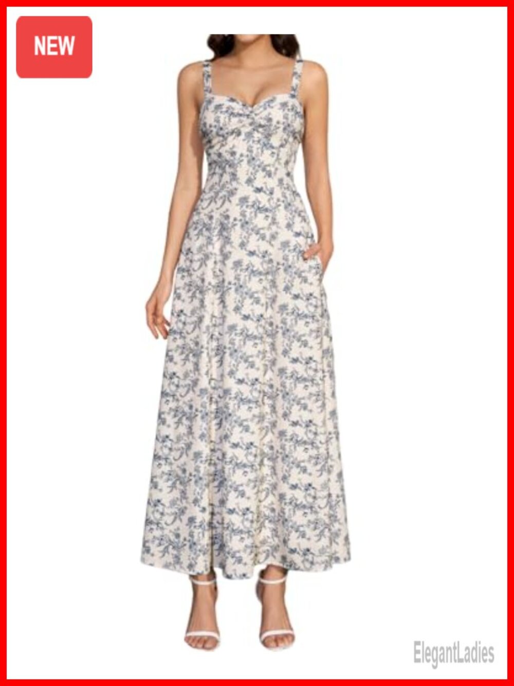 Floral Corset Wedding Guest Tea Party Dress for Women Midi A-Line